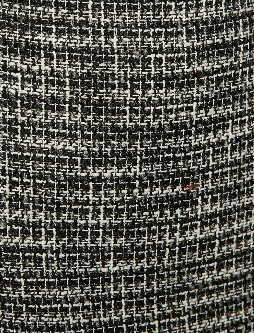 12334 Black Patterned Above Knee Skirt