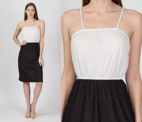 70s Black & White Sundress - Small