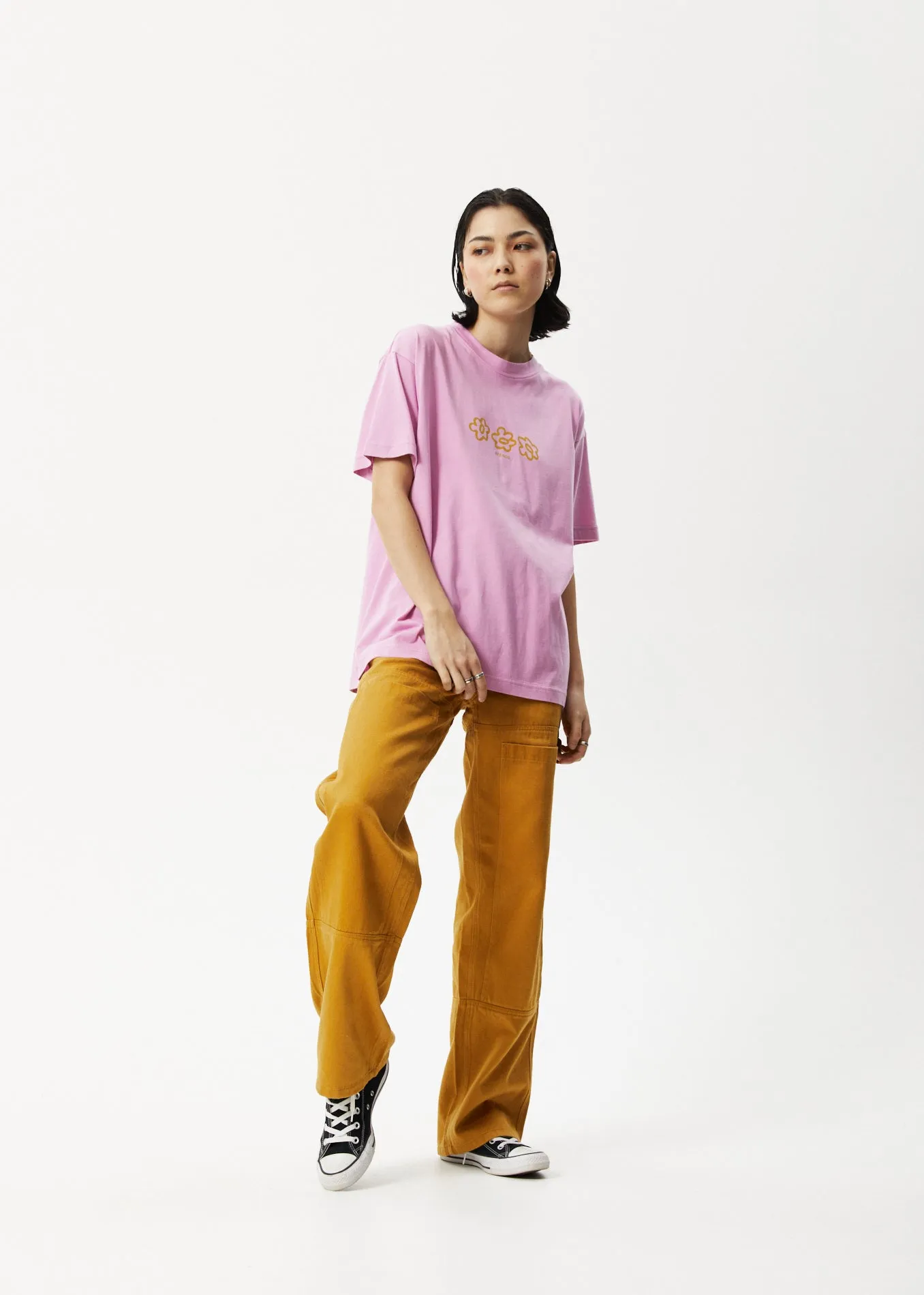 AFENDS Womens Lily Slay - Oversized Graphic T-Shirt - Candy