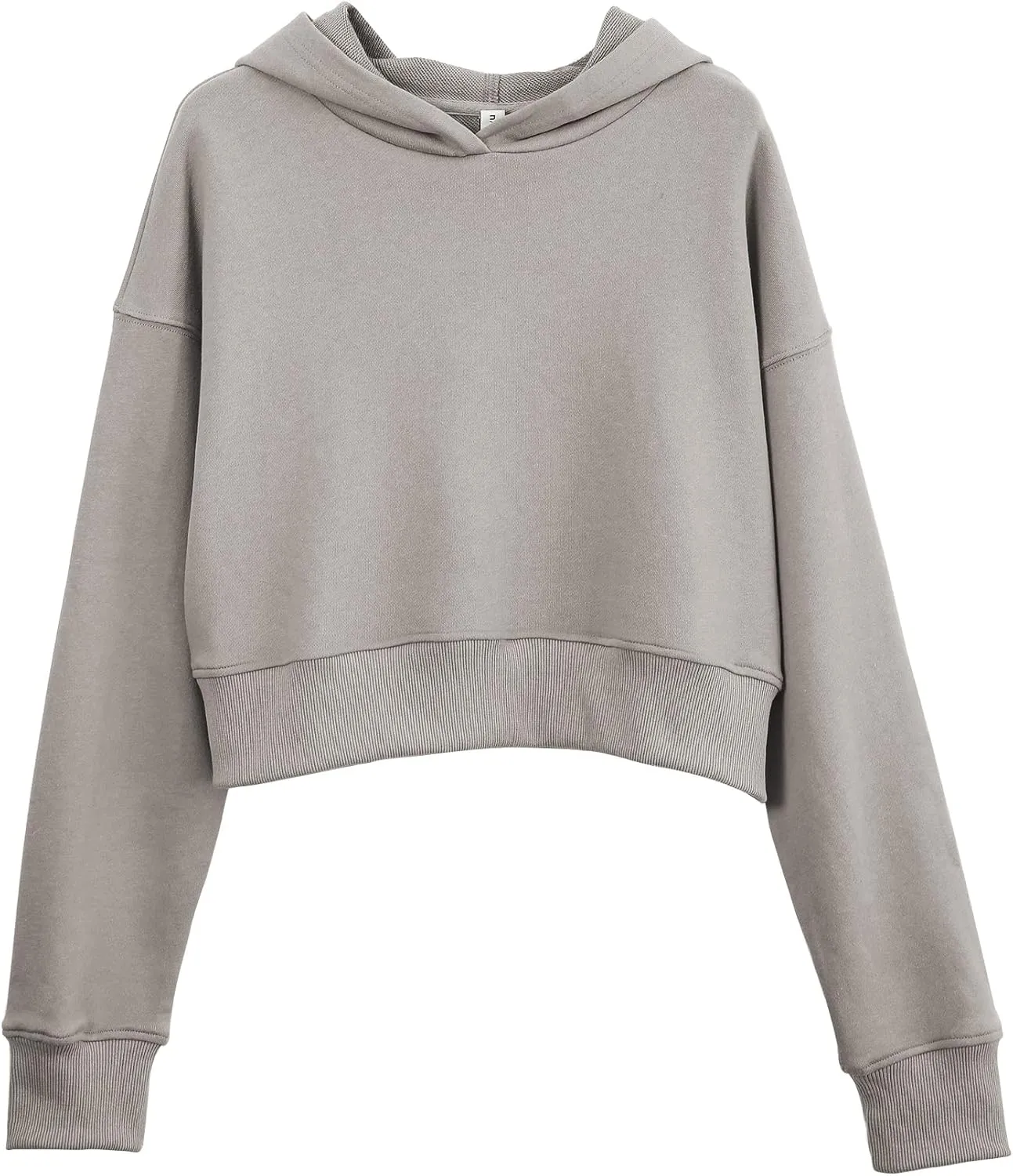 Amazhiyu Womens Cropped Hoodie with Hood Casual Long Sleeve Crop Top Sweatshirt