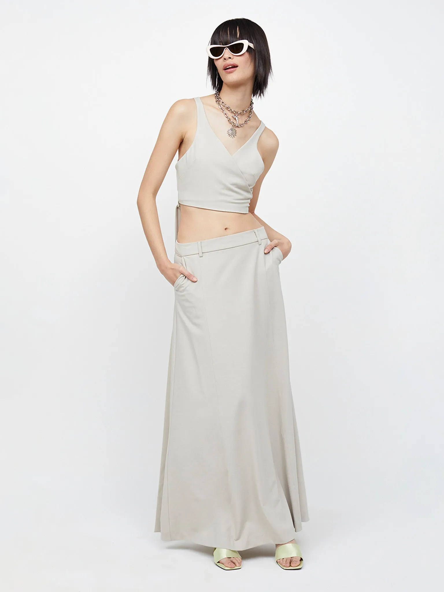 Bec & Bridge Hallie Maxi Skirt Cement