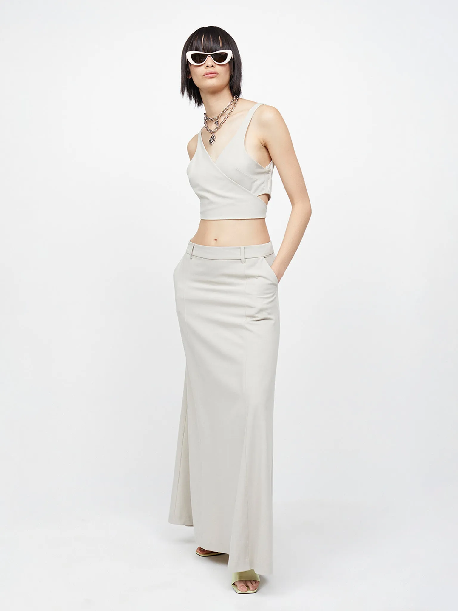 Bec & Bridge Hallie Maxi Skirt Cement