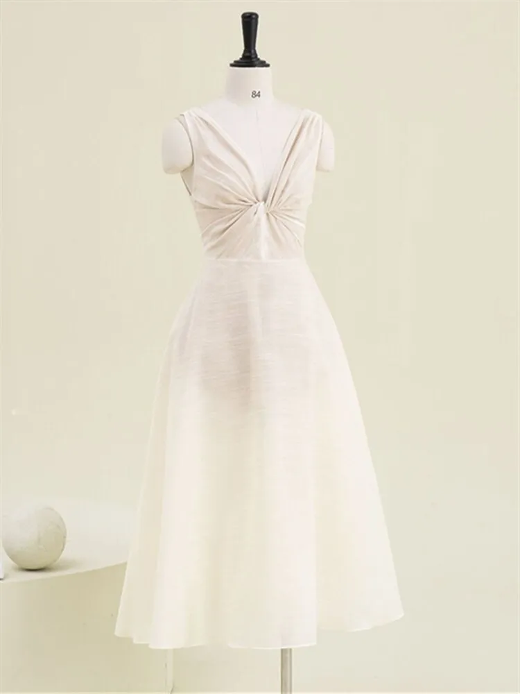 binfenxie Sexy Embroidery Beach Woman Boho Sleeveless Summer Lace Solid Sundress Women Vintage Dresses Party Backless Runway Dress