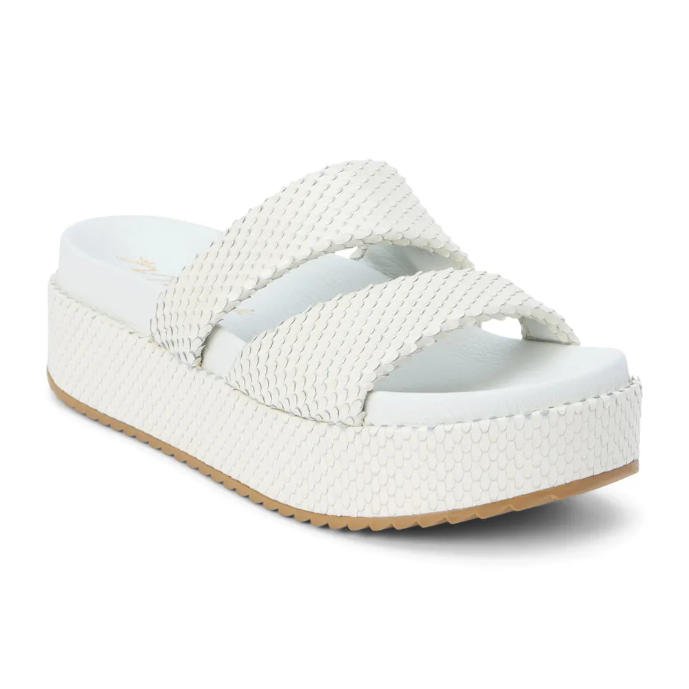 Blaine Snake Print Slide Platform Sandals