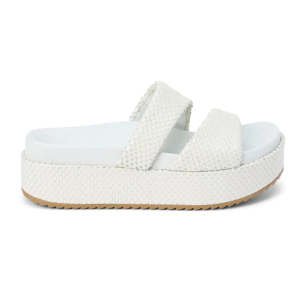 Blaine Snake Print Slide Platform Sandals
