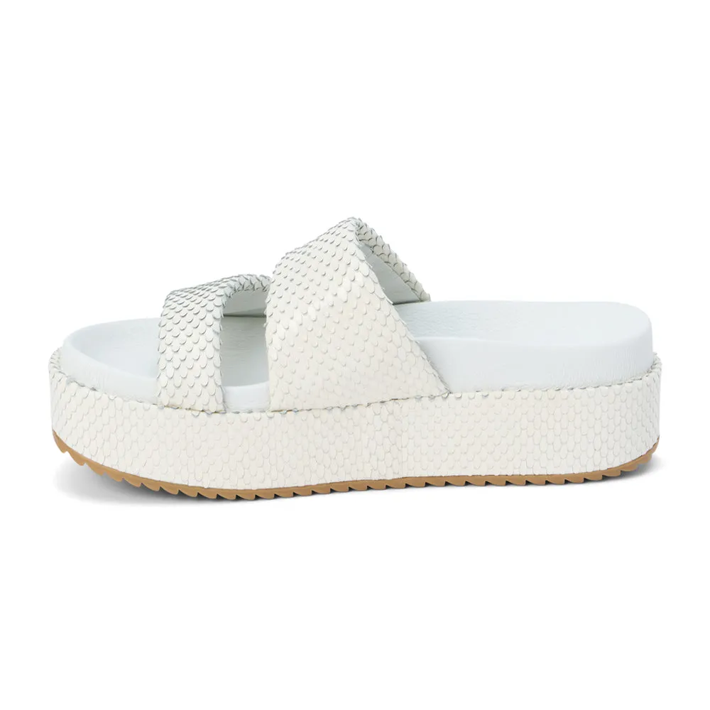 Blaine Snake Print Slide Platform Sandals