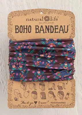 Boho Bandeau - Dark Mauve Trellis