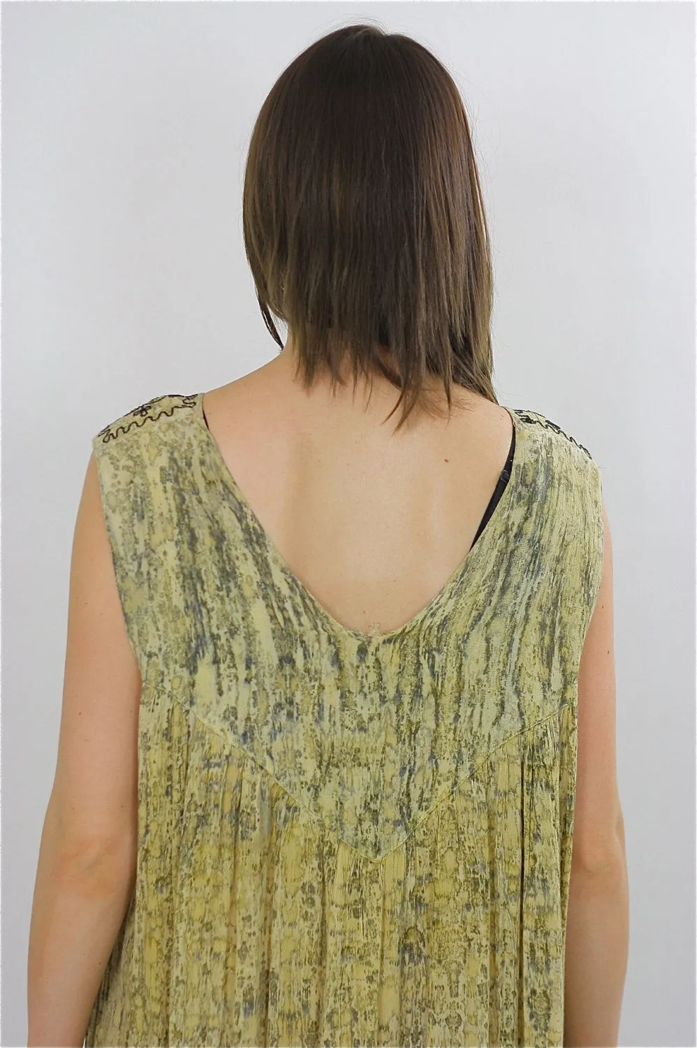 Boho Embroidered Hippie India Tent dress Bohemian M L