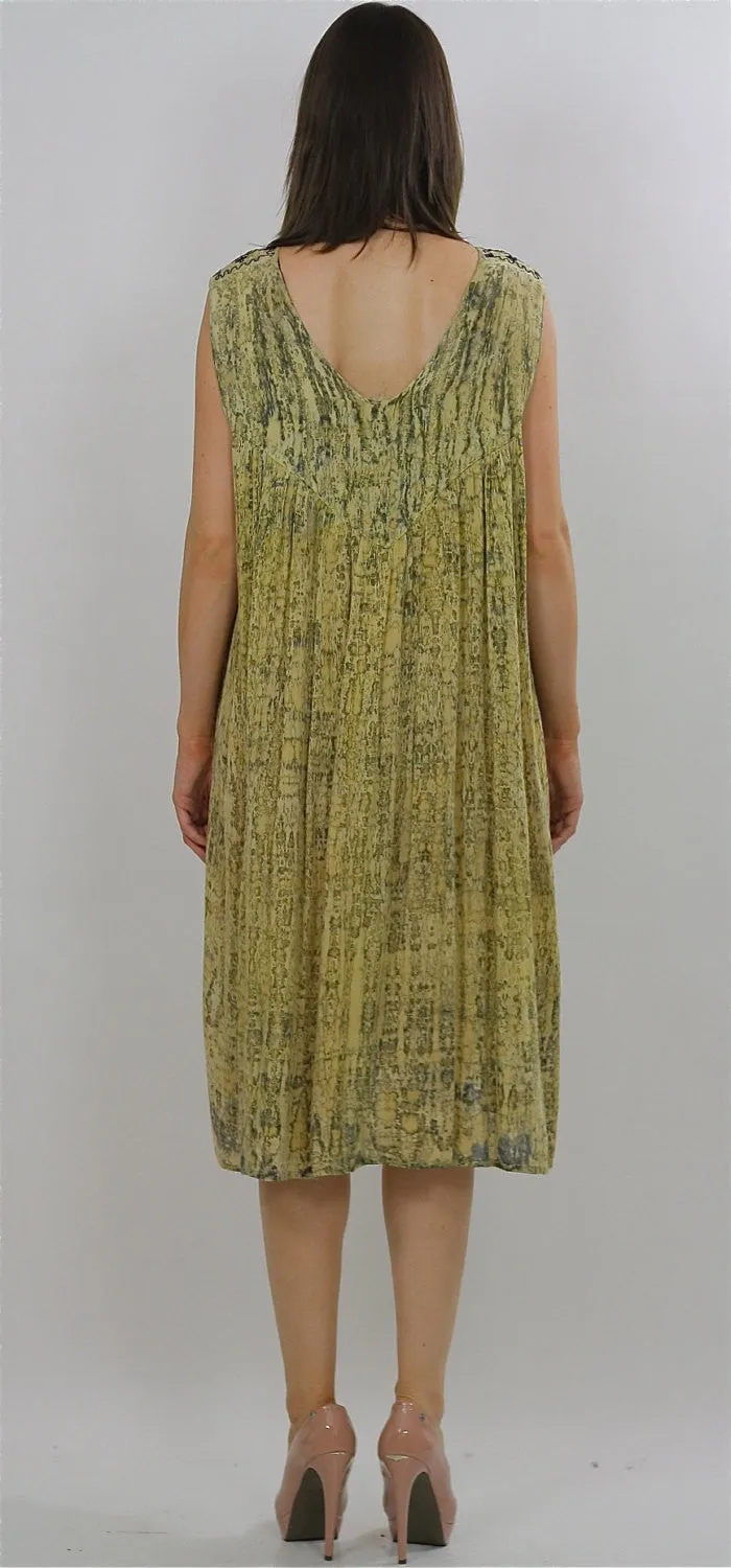 Boho Embroidered Hippie India Tent dress Bohemian M L