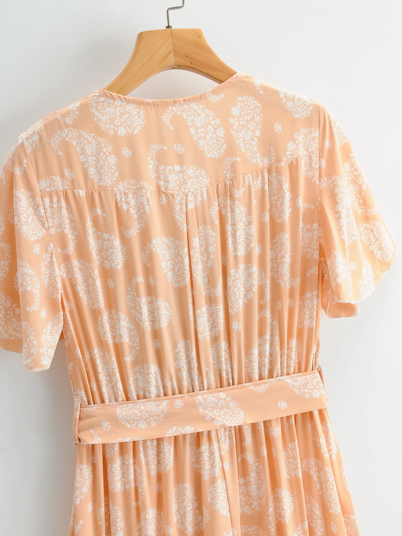 Boho Maxi Dress, Sundress, Orange Cantaloupe