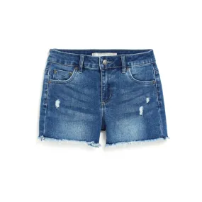 Brittany Ann Fray Shorts Medium Wash