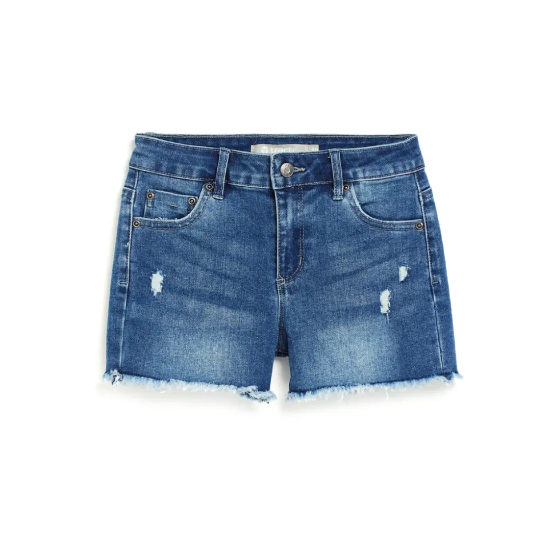 Brittany Ann Fray Shorts Medium Wash