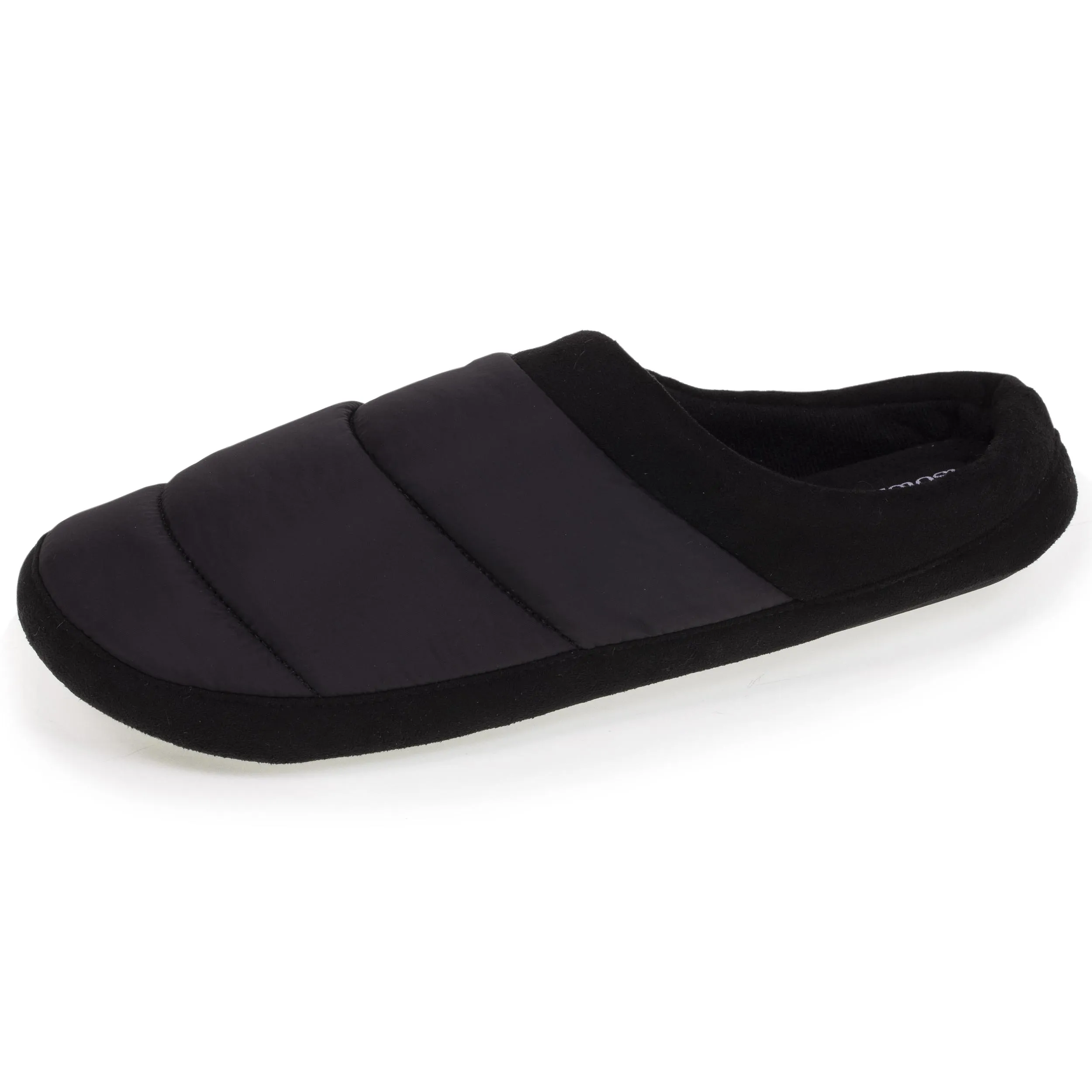 Chaussons mules Homme Noir Matelassé