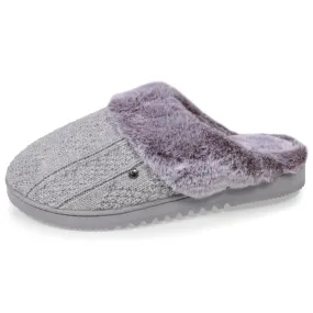 Chaussons mules tricot Femme Gris