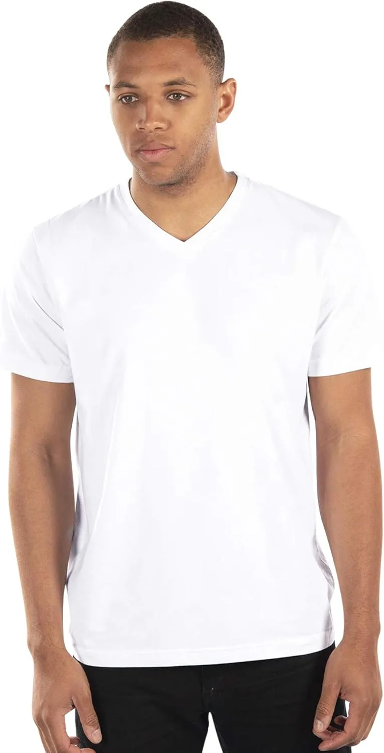 City Lab Men's Classic Fitted Soft Cotton Short Sleeve T-Shirt - Available in V-Neck and Crewneck T-Shirt