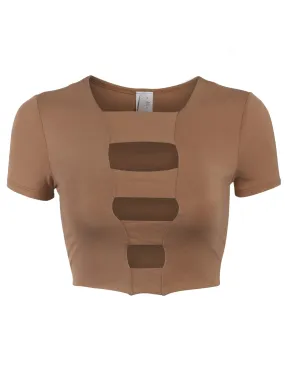[Clearance] Womens Cut Out Fashion Crop Top