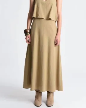 Criss-Cross Dress In Light Khaki | Light Khaki