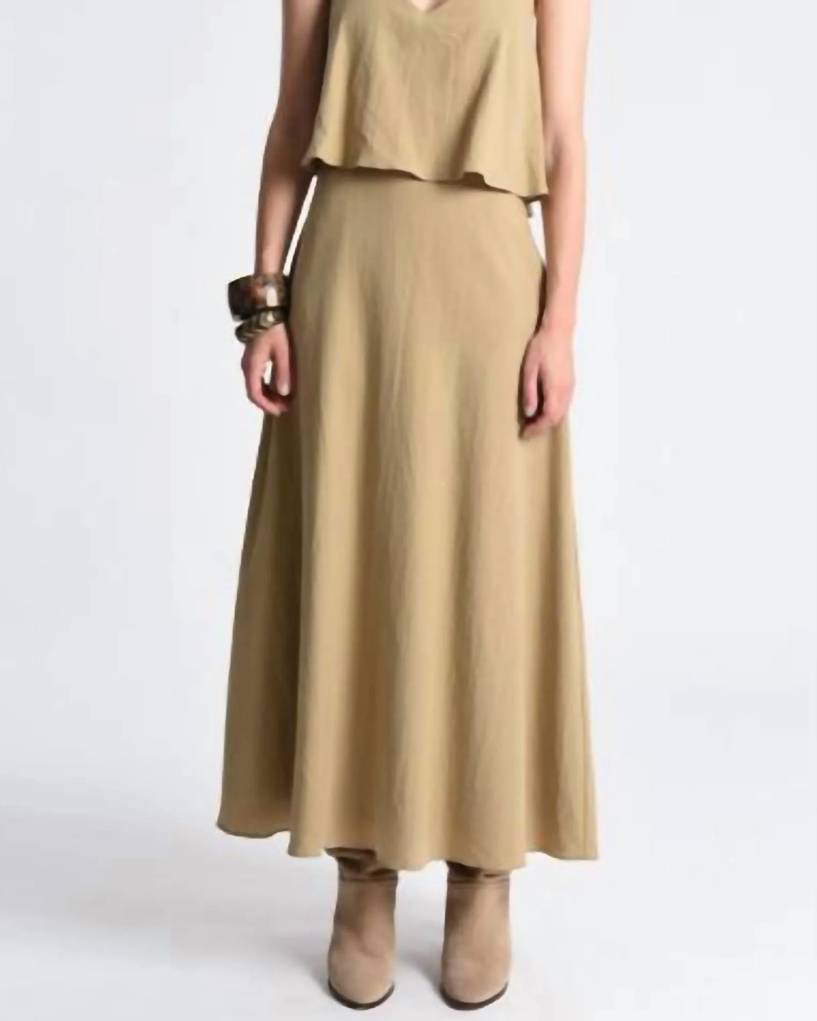 Criss-Cross Dress In Light Khaki | Light Khaki