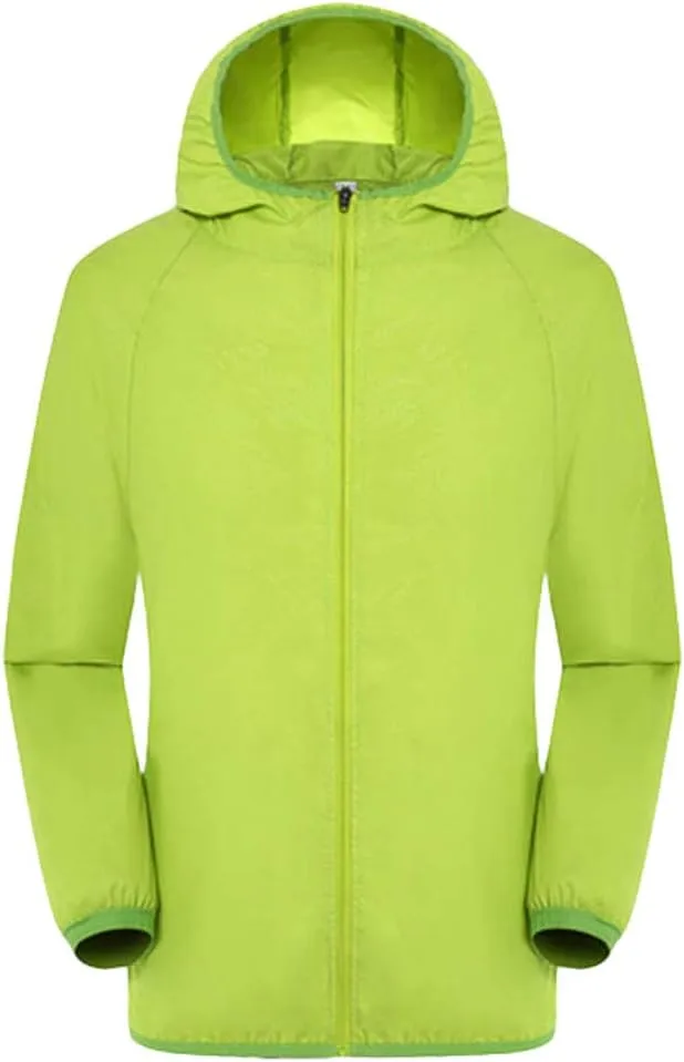 CRNTCEM Men's UPF 50  Light Jacket Hooded Long Sleeve Thin Section Rash Guard Outdoor Bike Hiking Fishing Performance Outwear