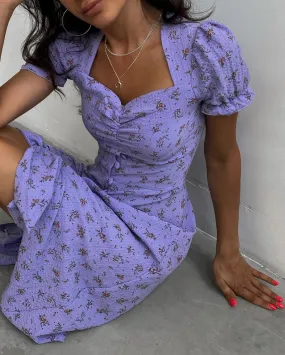 DressBetty - Summer Vintage Women Side Split Long Dress Female Boho Beach Retro Print Sundress Vestido