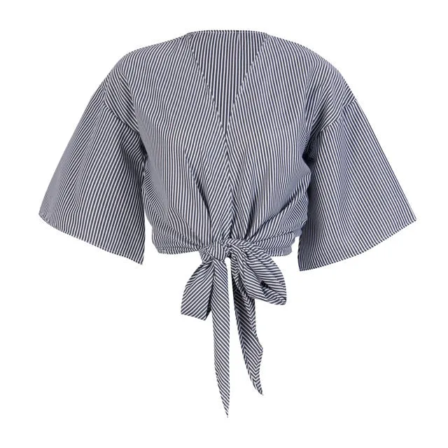 Flare Long Sleeve w/ Bandage Tie