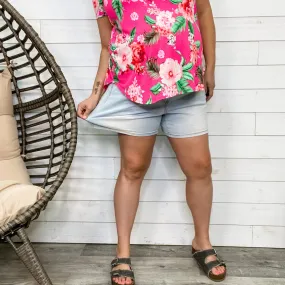 Judy Blue "Stretchy Betty" Rainbow Thread Shorts