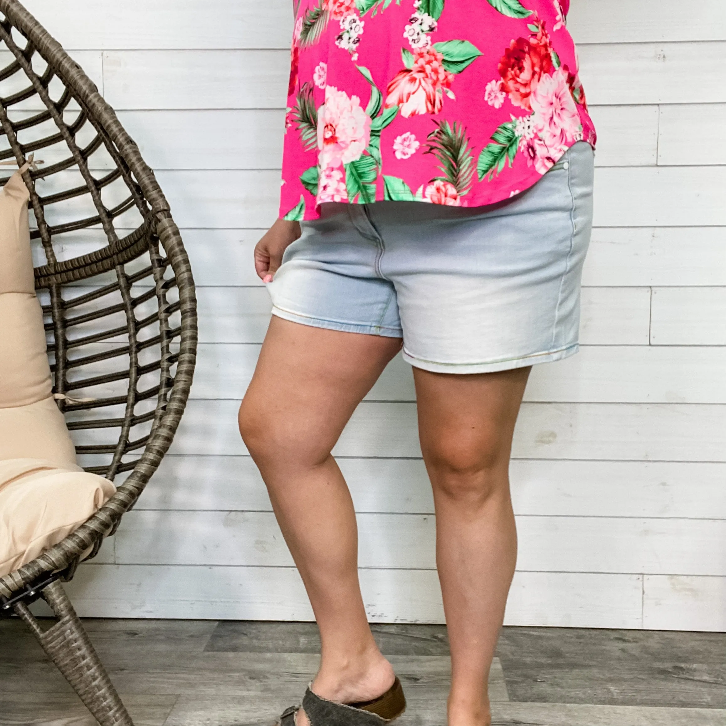 Judy Blue "Stretchy Betty" Rainbow Thread Shorts