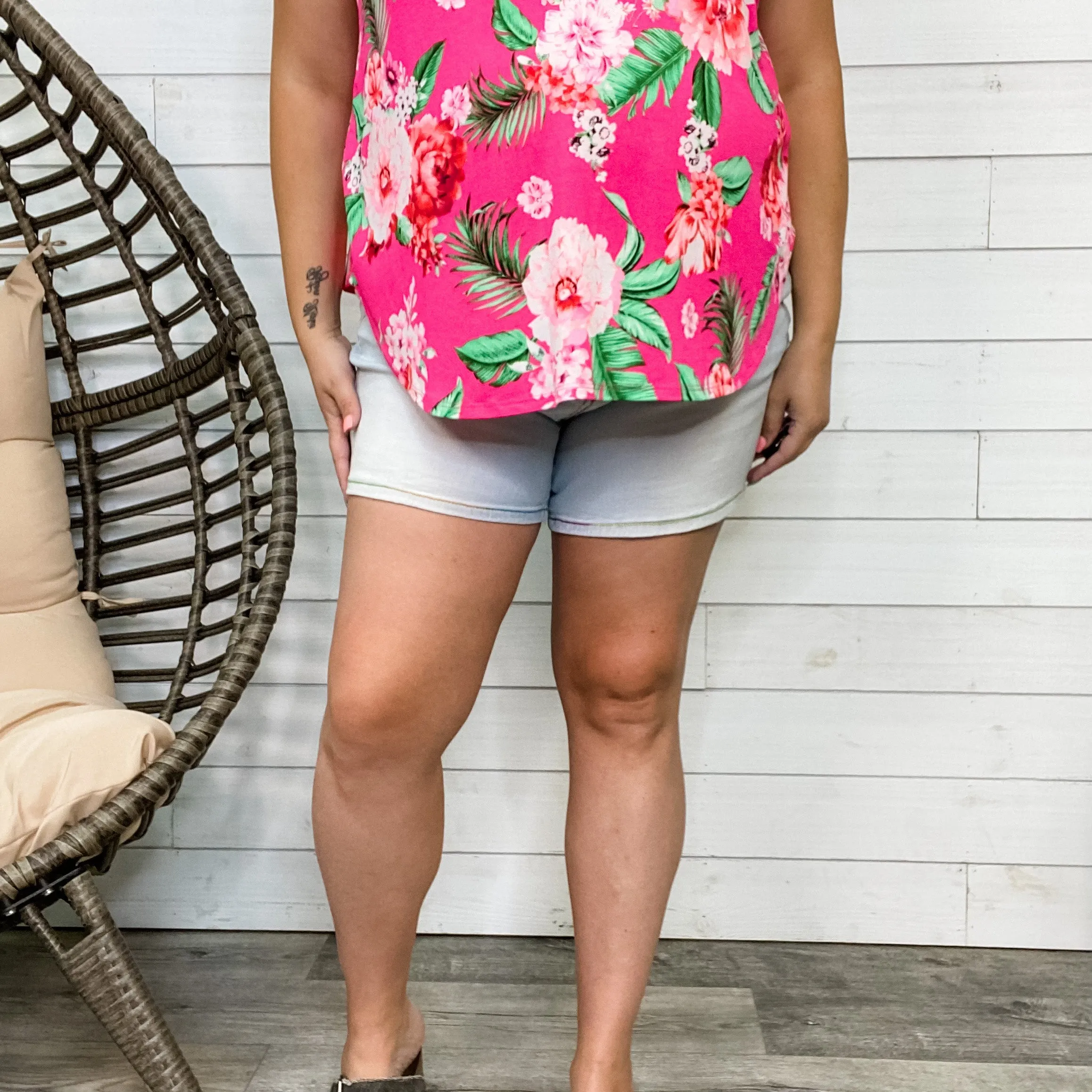 Judy Blue "Stretchy Betty" Rainbow Thread Shorts
