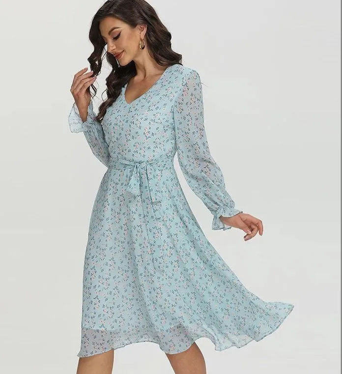 LIGHT BLUE CASUAL DRESS