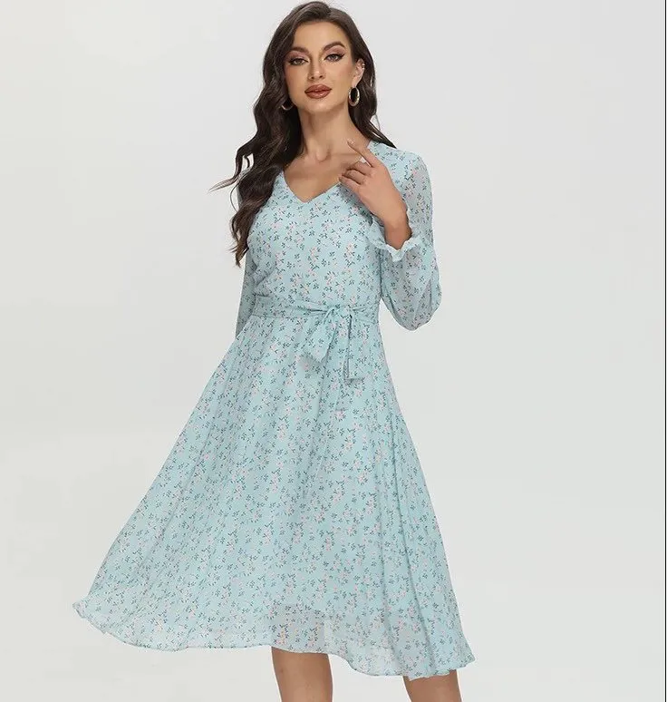 LIGHT BLUE CASUAL DRESS