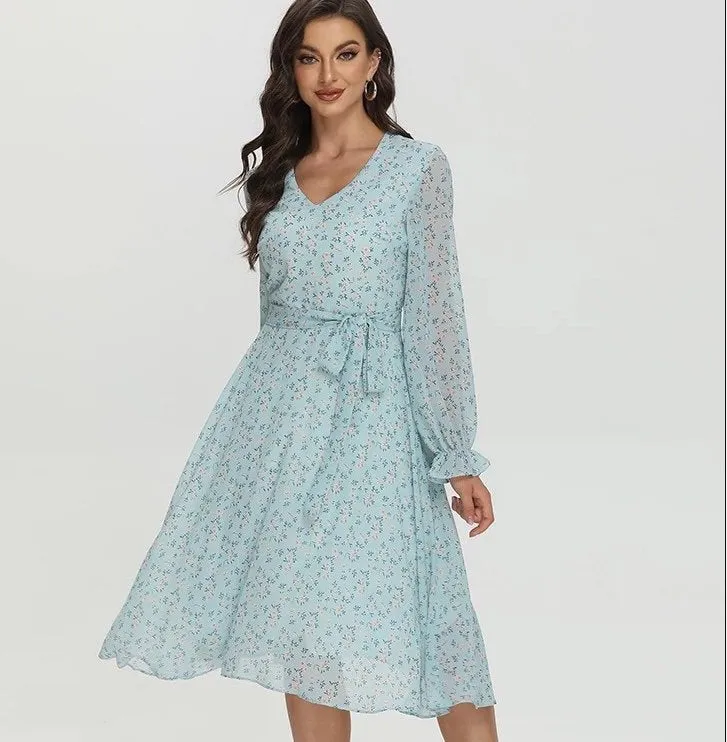 LIGHT BLUE CASUAL DRESS