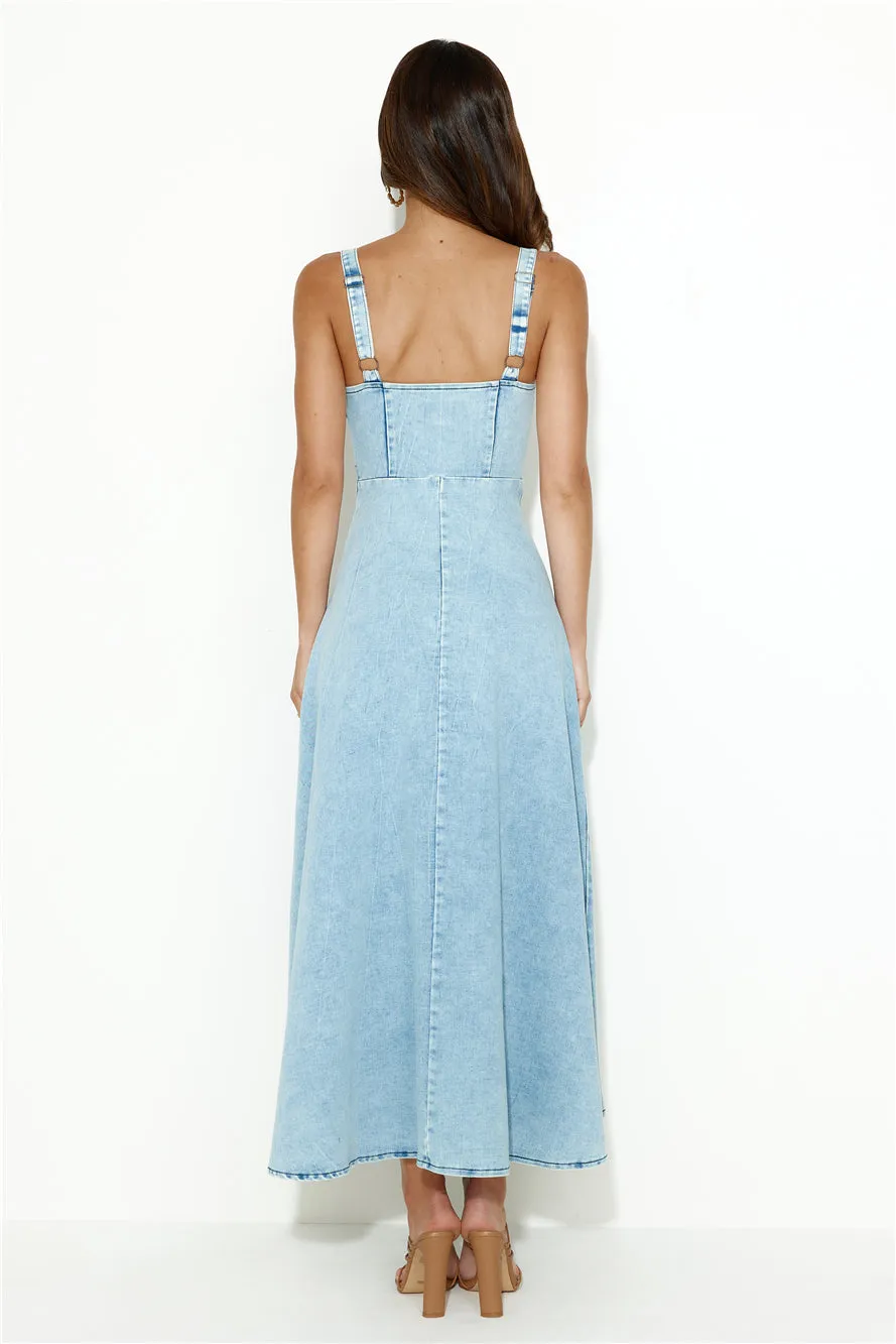 Light Denim Maxi Dress