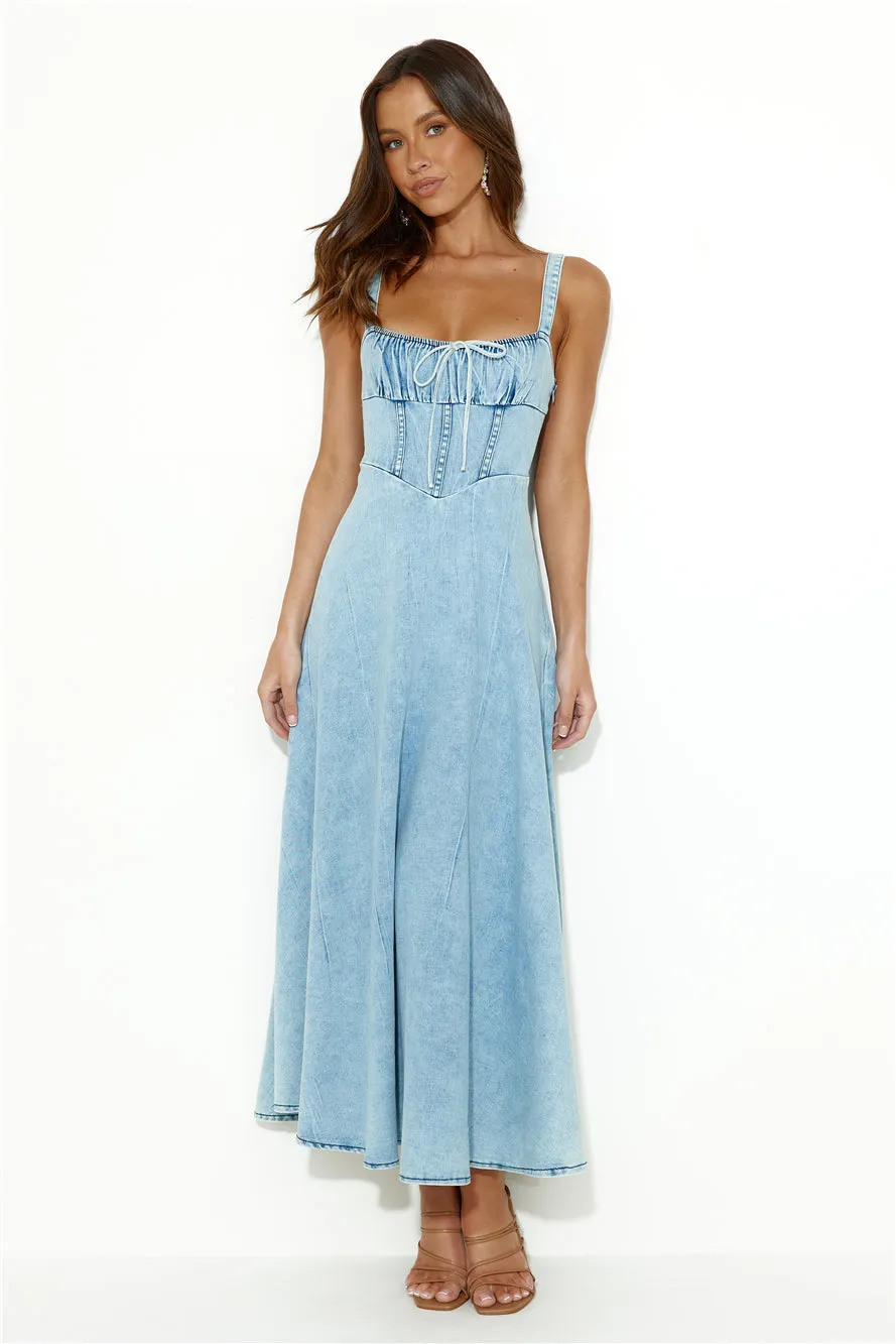 Light Denim Maxi Dress