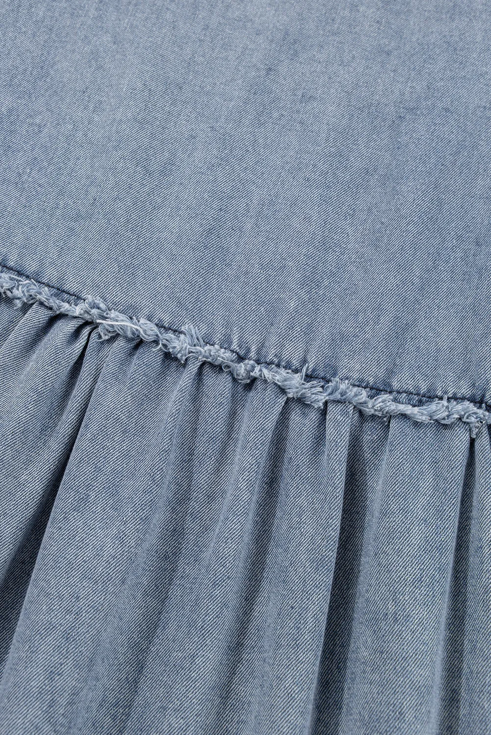 Light Wash Distressed Denim Dress