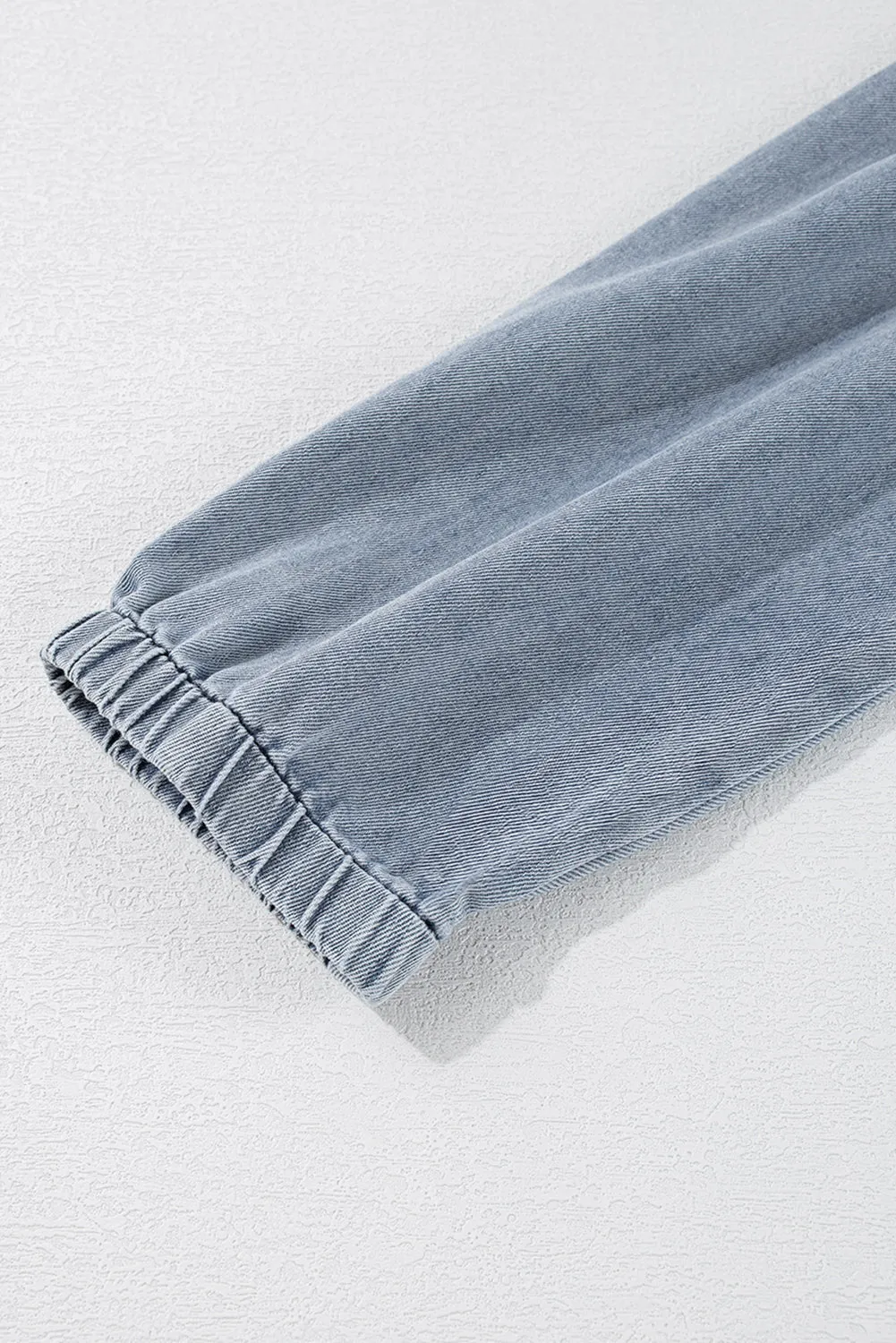 Light Wash Distressed Denim Dress
