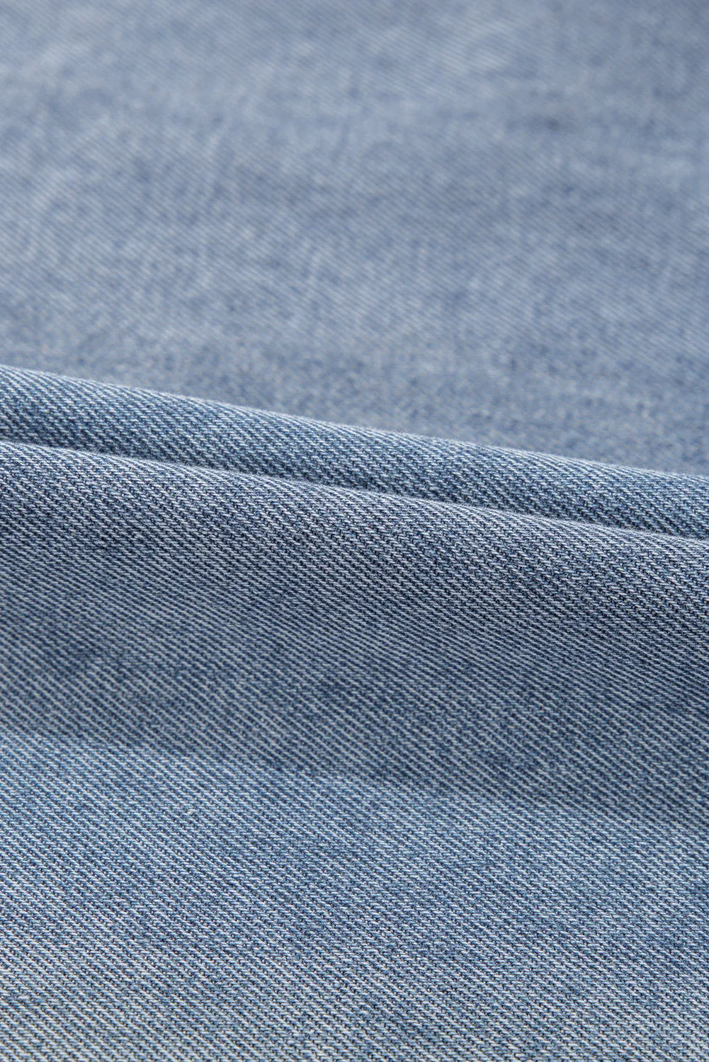 Light Wash Distressed Denim Dress