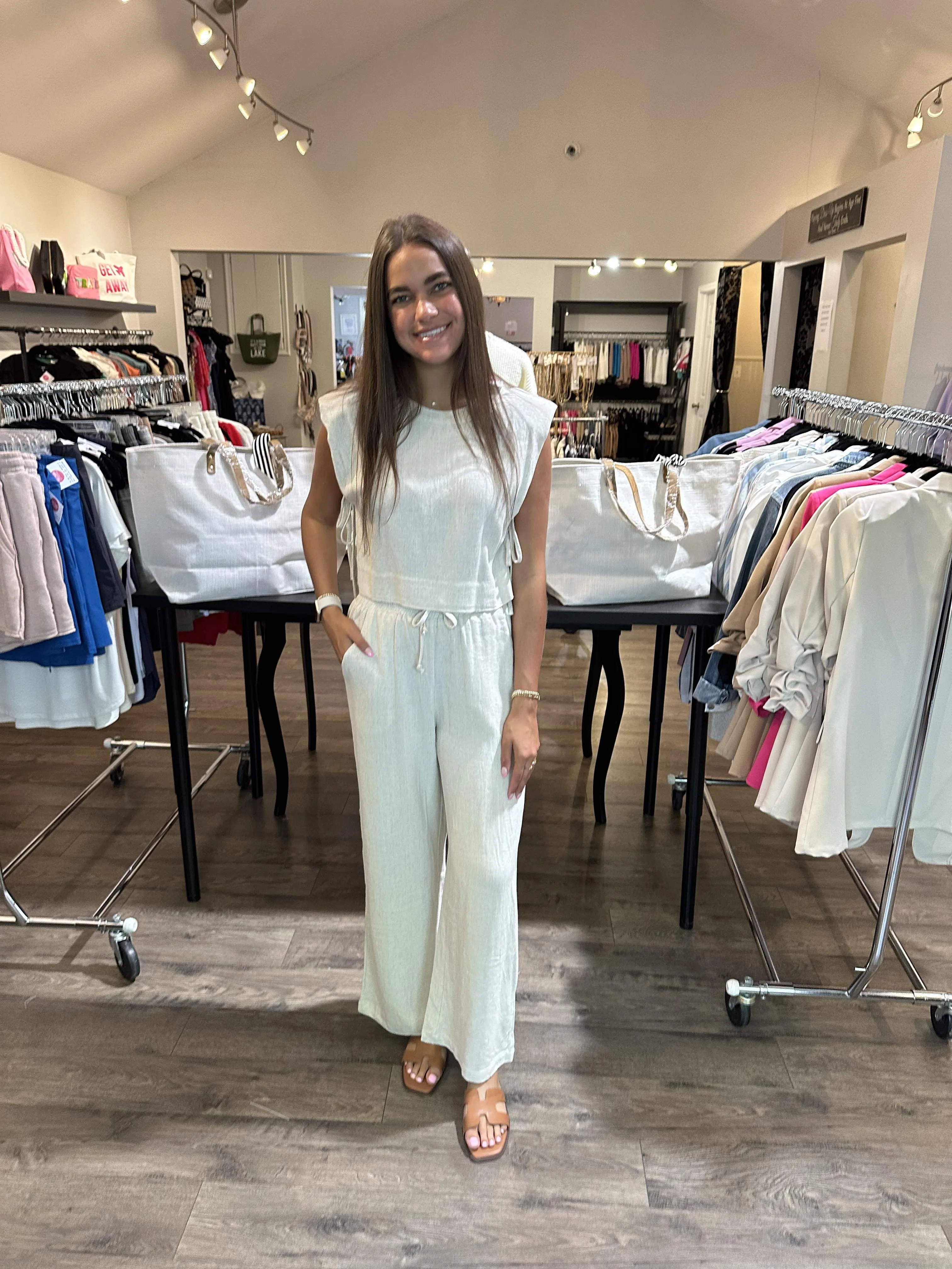 Linen 2pc pant set