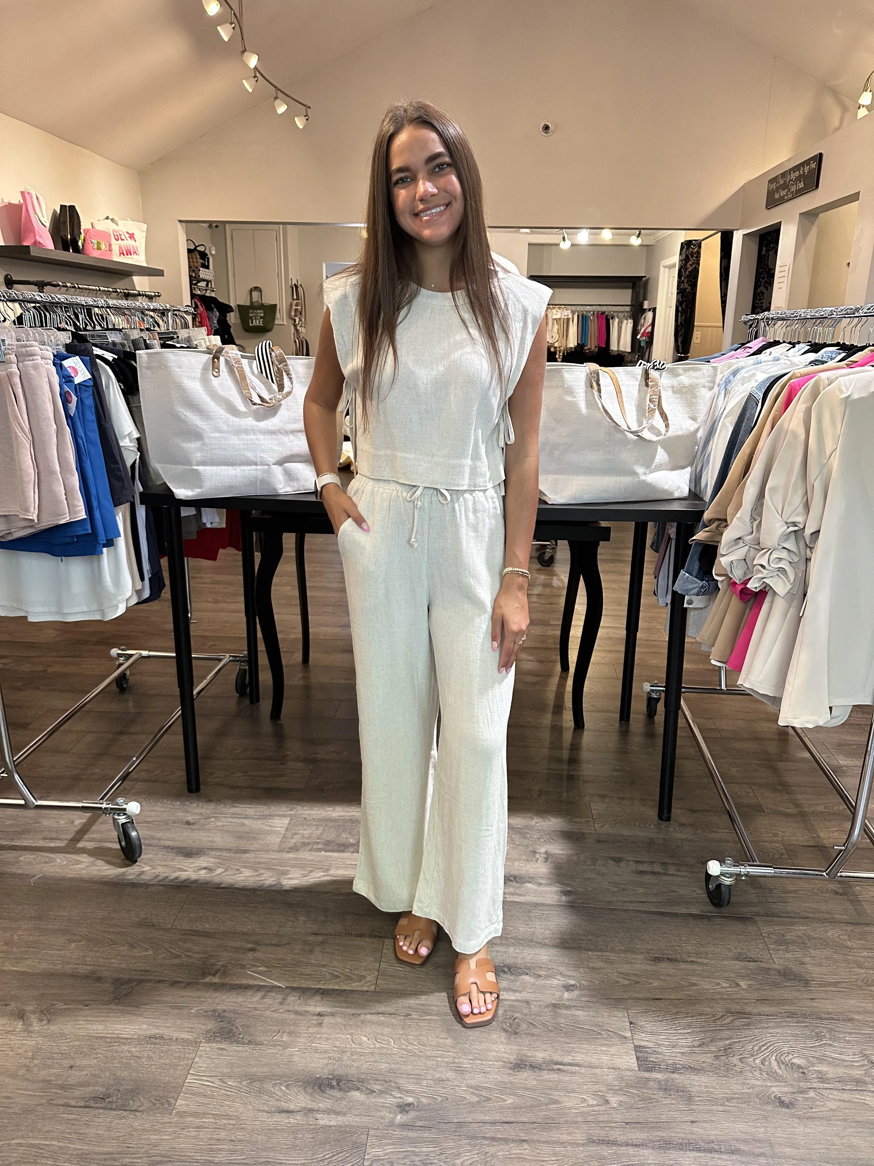 Linen 2pc pant set