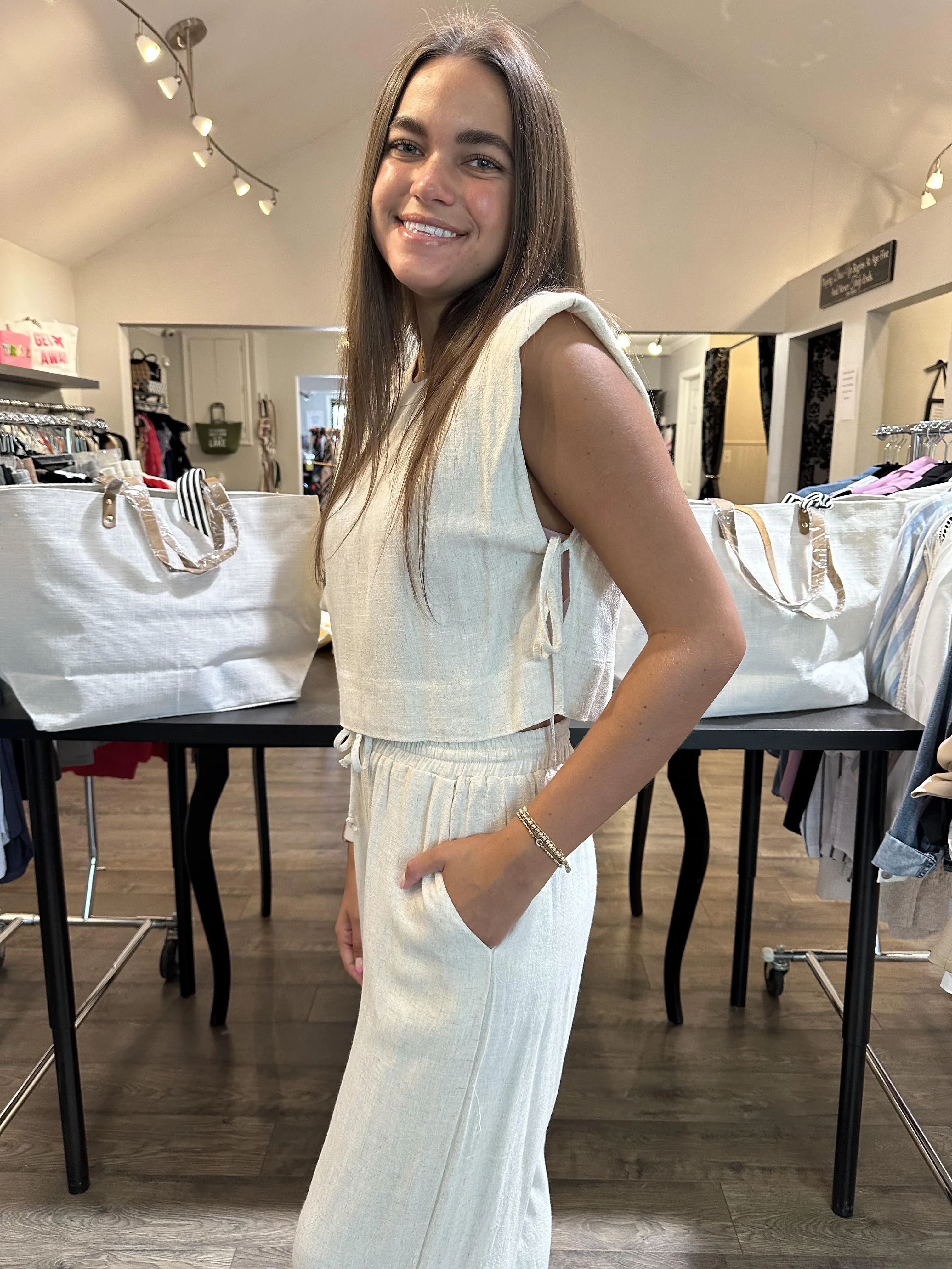 Linen 2pc pant set