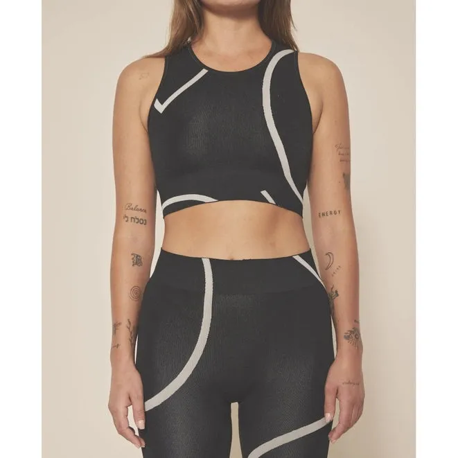 Loud Logo Crop Top - Black / Sustained Grey
