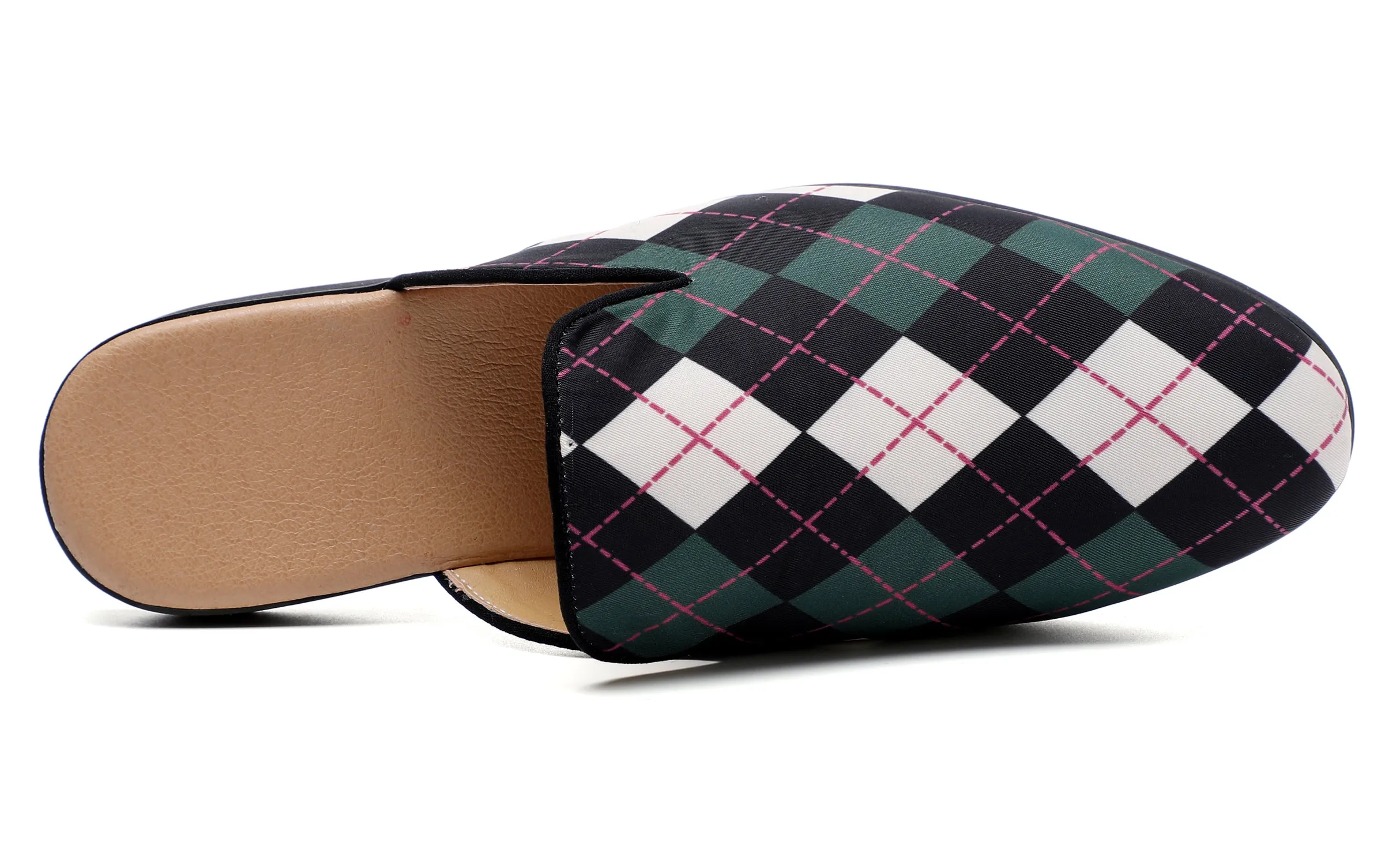 Men's Plaid Backless Mules