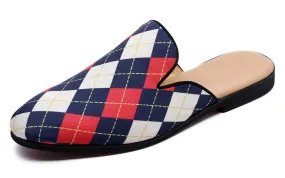 Men's Plaid Backless Mules