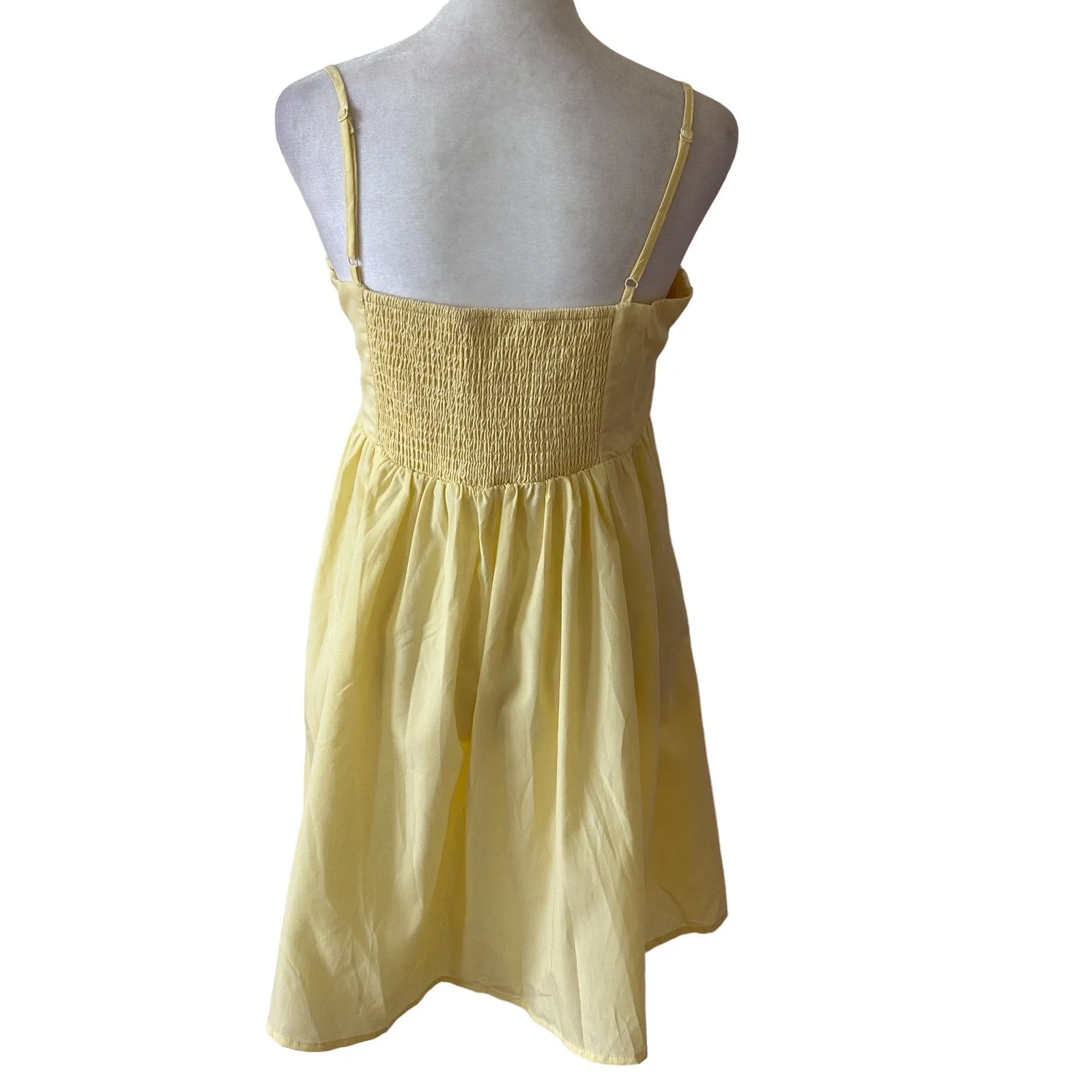 Mi Ami Yellow Mini Fit Flare Sundress Size Medium