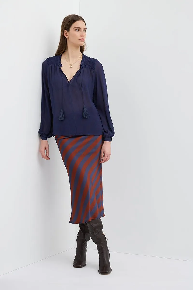 MOONSHADOW SILK BIAS SKIRT