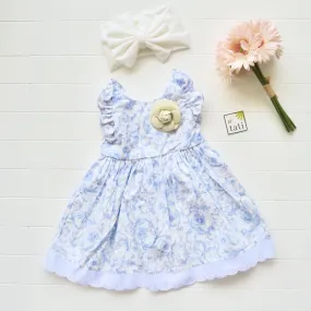 Periwinkle Dress in Porcelain Print