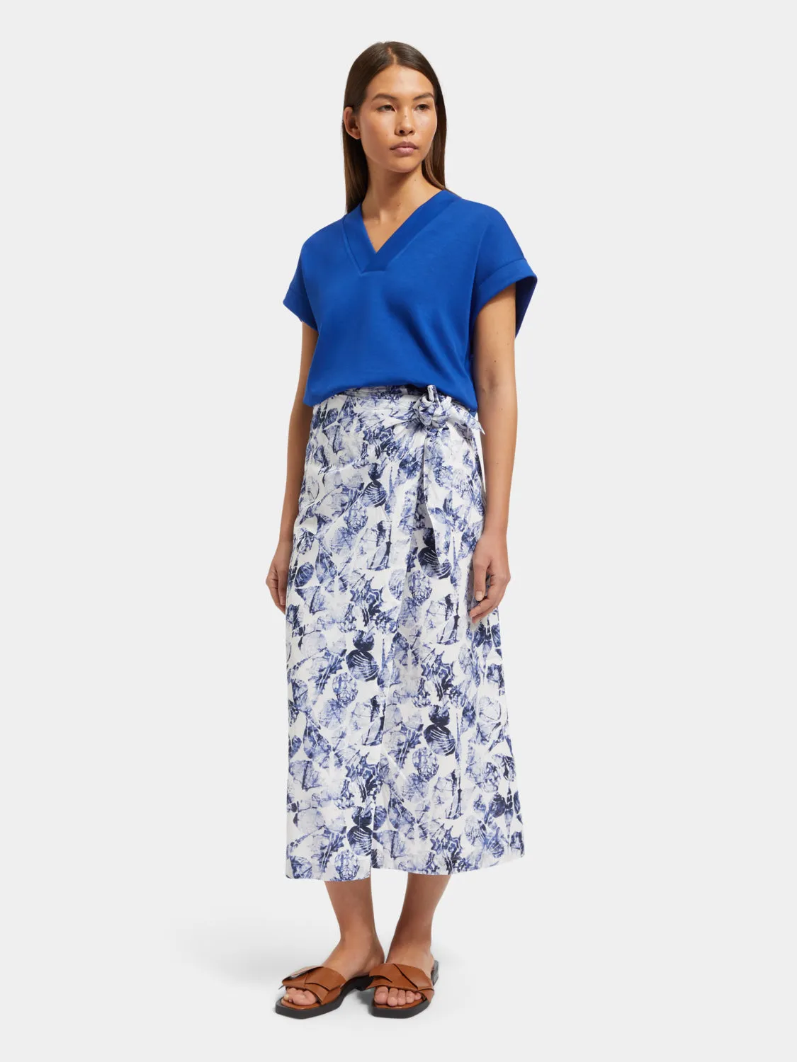 Printed mid-length sarong