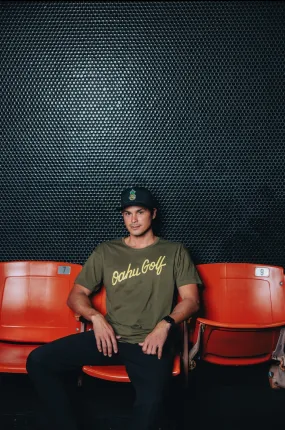 "OG Script" - OGA Unisex Graphic Tee - Military Green