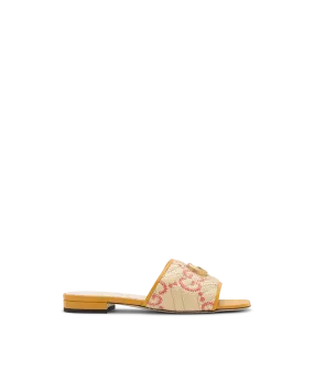 Raffia Chevron GG Sandal