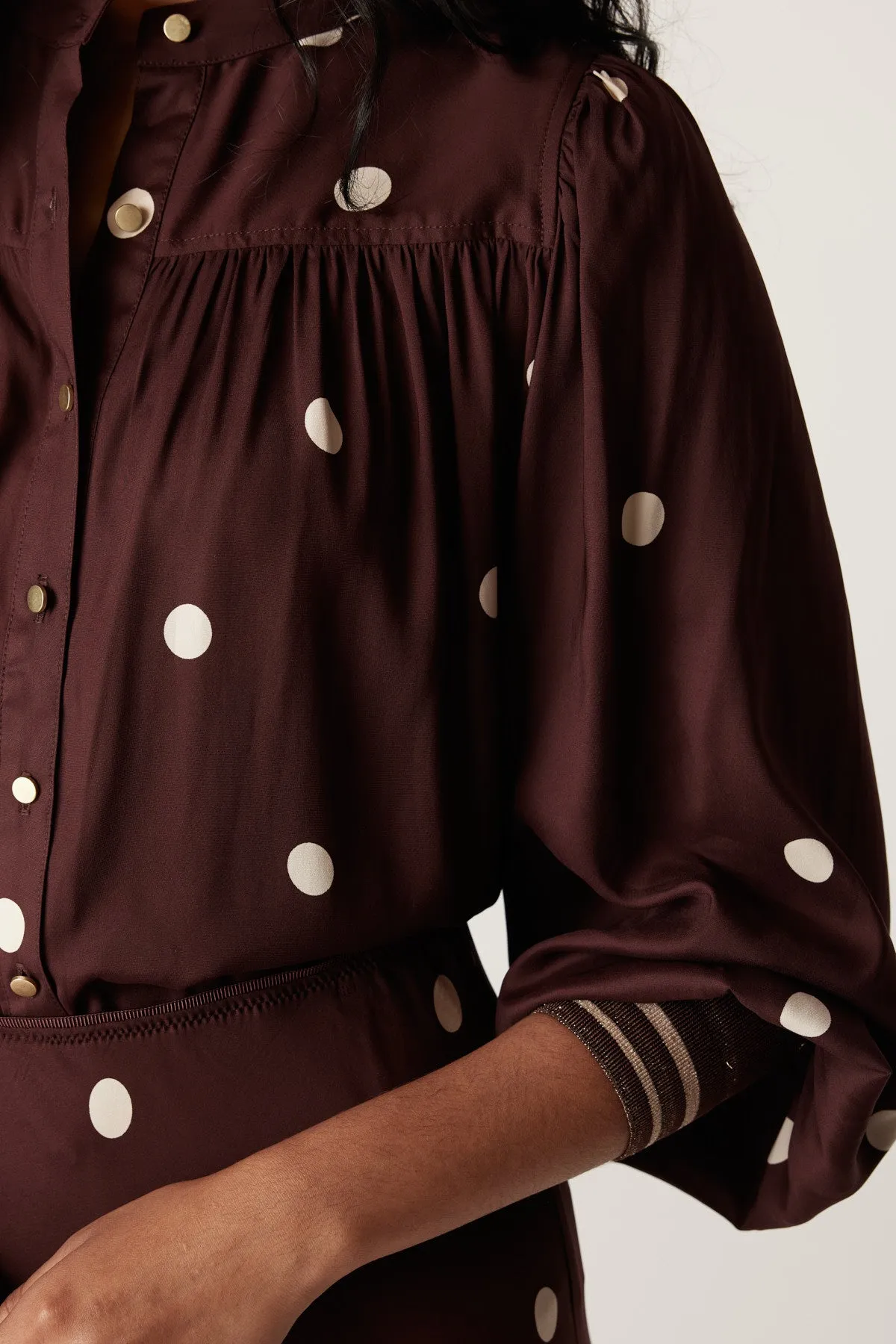 Roberts Blouse - Chocolate Spot