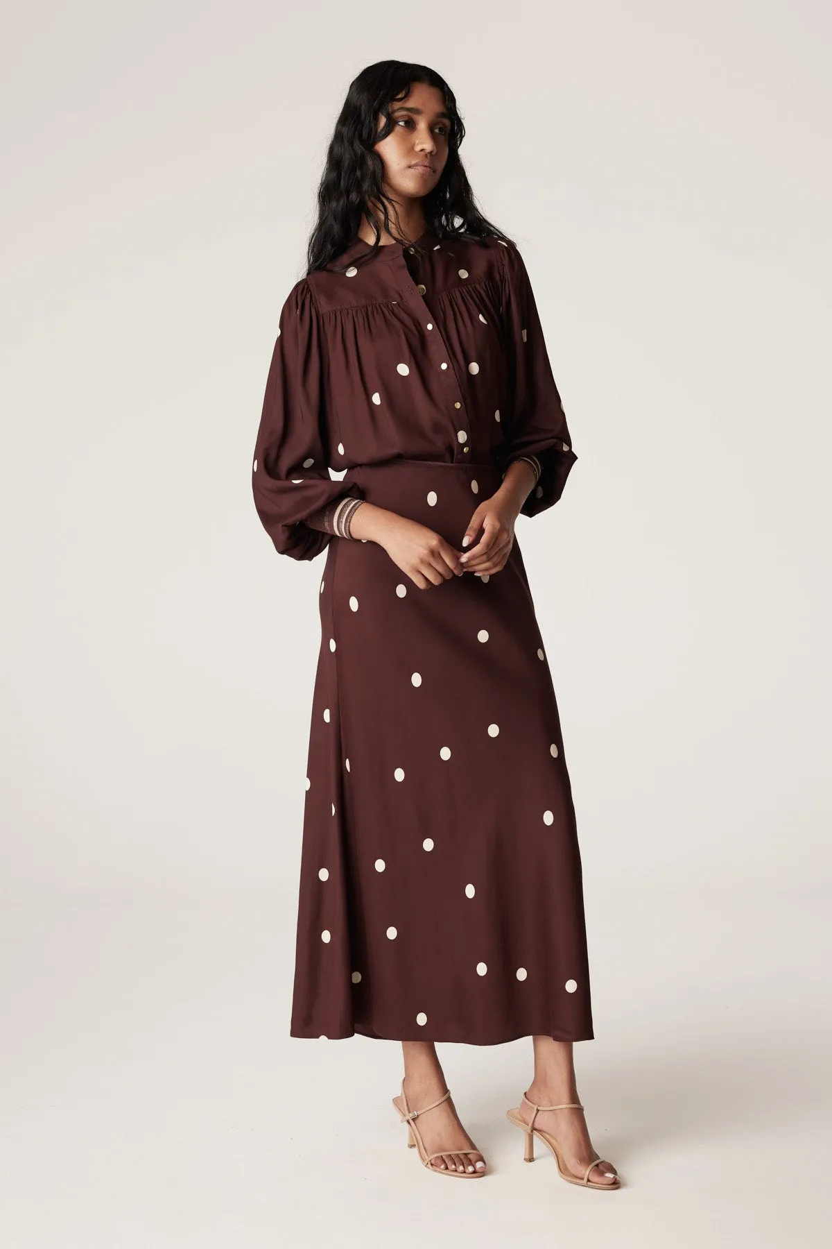 Roberts Blouse - Chocolate Spot